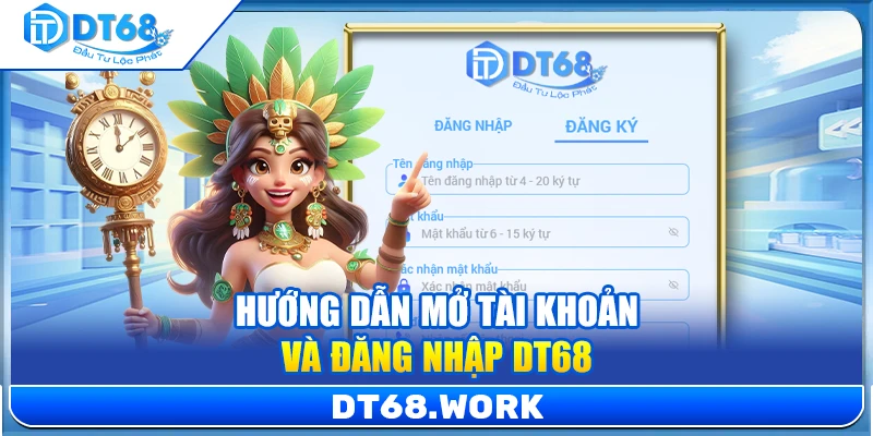 Hướng dẫn mở tài khoản và đăng nhập DT68